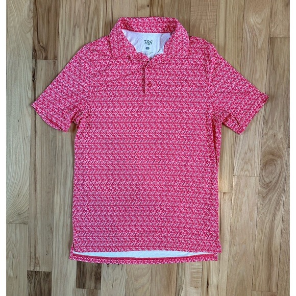 1764 Golf Other - 1764 "Gear Up" Hibiscus Golf Active Polo Men's Small Bicycle AOP